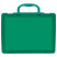 Портфель-кейс 1 отделение СТАММ, А4, 275*365*50мм, на защелках, тонированный зеленый