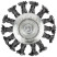 Straight disc corkscrew, with stud, 75 mm twisted steel wire