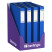 Folder with 60 Berlingo "Soft Touch" inserts, 30 mm, 700 microns, blue, with inner pocket