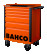 Tool cart with 6 drawers and protective sides, orange