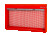 Wall/table cabinet with curtain, red 900 x 170 x 1500 mm