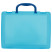 Briefcase 1 compartment STAMM, A4, 275*365*50mm, snap-on, tinted blue