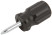 Screwdriver with adjustable sting "shorty", CrV steel, black plastic handle 6x40 mm PH2/SL6