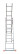 Aluminum 3-section universal 5-step ladder. (3x5) Standard