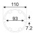 Hub head for front axle 6T, d=110mm, L=80mm (MAN TGA, V9-82L-01) JTC