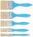 Кисти флейцевые, синяя ручка, набор 5 шт. (1/2", 1", 1,5", 2",2,5")