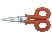 Ножницы электрика с пластиковыми кольцами и изогнутыми лезвиями, 50x145 мм