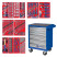 Set of tools "MASTER" in a blue cart, 205 items MASTER 52-06205B