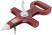 Geodetic tape measure, steel tape, red open plastic case 20 m