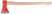 Axe forged reinforced steel, wooden long handle 1400 gr.