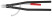 Forceps for large int. locking rings, straight replaceable sponges, planting. size Ø 122 - 300 mm, tip Ø 3.5 mm, L-570 mm, black