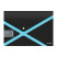 Папка-конверт на кнопке Berlingo "xProject" А4, черная/голубая, 300 мкм