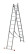 The ladder is aluminum 2-section universal 9 steps. (2x9) Pros