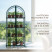 Greenhouse window sill greenhouse with rounded top Geoplastboard 46x24x100 cm 4 shelves color green