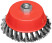 Cup holder, M14 nut, 125 mm twisted steel wire, blister