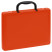 Briefcase 1 compartment STAMM, A4, 275*365*50mm, snap-on, orange