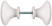 White plastic door handle-button