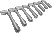 Set of curved socket wrenches series 29M, 8 - 22 mm, 8 pcs