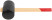 Rubber mallet, wooden handle 90 mm ( 1200 gr )