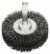 Disc brush with wavy steel wire, 50x0.2 mm 50 mm, 0.2 mm, 15 mm