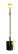 Rectangular bayonet shovel with wooden handle 960 mm and handle LSHPCH3R
