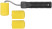 Валик поролоновый желтый с ручкой "мини" 50 мм + 2 сменных ролика