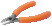 Компактные бокорезы с заостренной и рельефной головкой с оранжевой ручкой из ПВХ, 115 мм