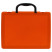 Briefcase 1 compartment STAMM, A4, 275*365*50mm, snap-on, orange