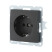 Socket with s/c, without blinds (black velvet) LK60