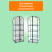T-piece connecting corner for a greenhouse 160 cm high T-shaped Geoplastboard set of 10 pieces color green
