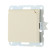 Розетка с з/к, шторками и крышкой (бежевый матовый) LK80