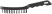 Steel brush, black plastic handle, 275 mm, 6-row