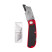 Trapezoidal knife with automatic locking