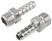Herringbone connector adapters 8 mm - 1/4" external thread, 2 pcs.