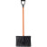 Sturdy CYCLE STANDART snow shovel with braided metal handle and V-handle
