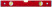 Уровень "Стандарт", 3 глазка, красный корпус, фрезерованная рабочая грань, шкала 400 мм