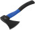 The axe is forged steel, reinforced fiberglass handle 600 gr.