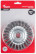Paddle wheel, seat diameter 22.2 mm, 125 mm twisted steel wire, blister