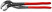 KNIPEX COBRA® клещи переставные с фиксатором, 90 мм (3 1/2"), под ключ 95 мм, L-400 мм, серые, 1-к ручки