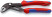 KNIPEX COBRA® клещи переставные с фиксатором, 42 мм (1 1/2"), под ключ 36 мм, L-180 мм, серые, 2-к ручки, страх. крепл.