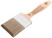 The brush is fluted, thick. 18 mm, 70% PET/30% naturalbristles, stainless steel. crimp., beech handle, width 70 mm