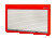 Настенный/настольный шкаф со шторкой, красный 900 x 170 x 1500 мм