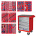 Set of tools "MASTER" in a red cart, 205 items MASTER 52-06205R