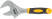 Adjustable wrench Grand, CrV, narrow lips, scale, enlarged. grip, rubberized. handle 250 mm (52 mm)