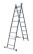 Aluminum 2-section universal 10-step ladder. (2x10) Pros