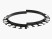 Garden curb 1000 mm height 58 mm black 1 piece