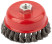 Cup plate, M14 nut, 100 mm twisted steel wire