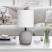 Rivoli Sheron 7044-501 Table Lamp 1 * E14 40W ceramic grey with lampshade