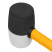 Rubber mallet, 680 g, black and white, fiberglass handle with TPR coating Denzel