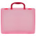 Briefcase 1 compartment STAMM, A4, 275*365*50mm, snap-on, tinted pink